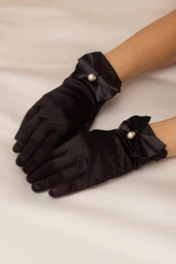 Women’s Bridal Wrist Length Satin Gloves