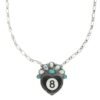 Western Eight Ball Pendant Necklace