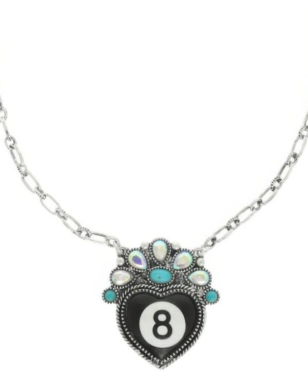 Western Eight Ball Pendant Necklace