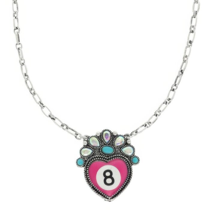 Western Eight Ball Pendant Necklace - Image 2