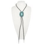 Western Turquoise Concho Bolo Necklace