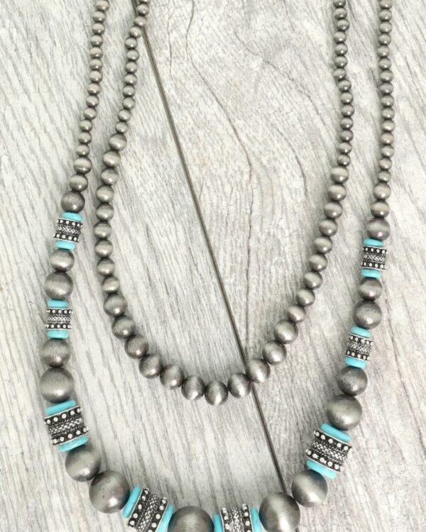 Western Multi Strand Beaded Necklace