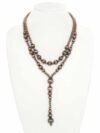 Western Multi Strand Beaded Lariat Necklace
