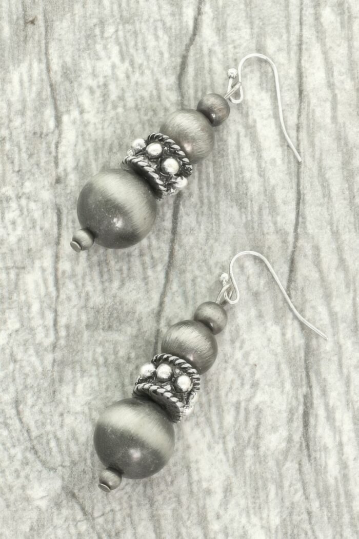 Western Jeweled Beaded Dangle Earrings - Image 1