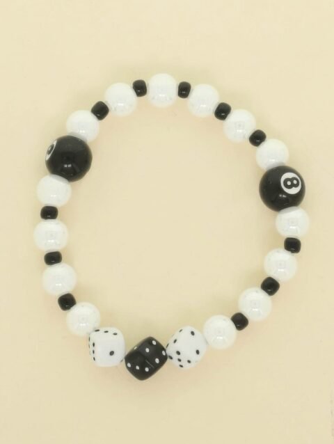 Highstakes Theme Pearl Beaded Stretch Bracelet