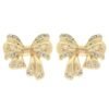 Polished Short Tail Bow Post Earrings