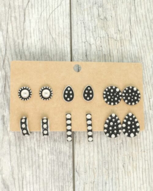 Western Theme Assorted 6 Pair Earring Set