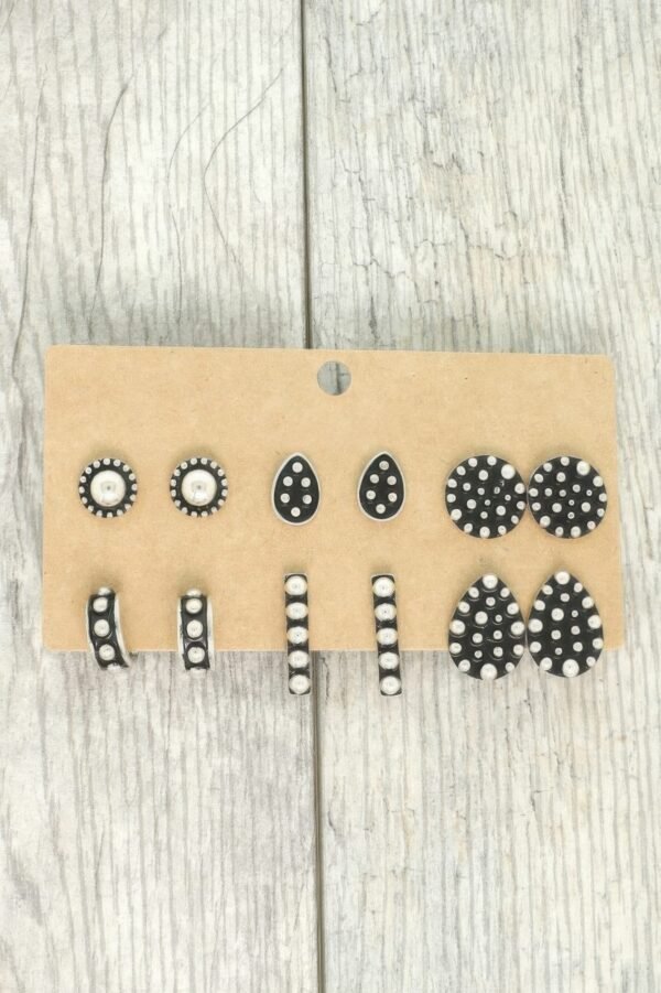 Western Theme Assorted 6 Pair Earring Set