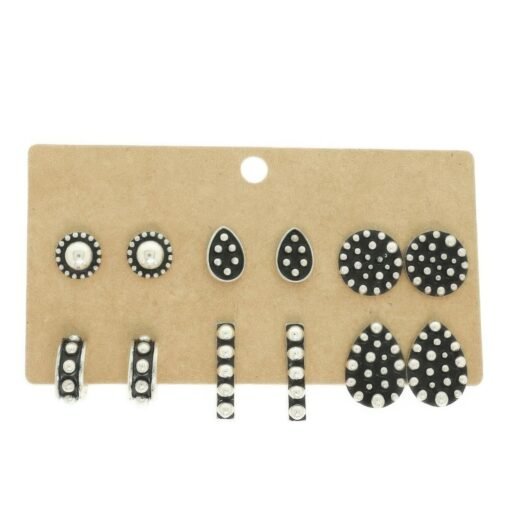 Western Theme Assorted 6 Pair Earring Set