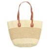 Striped Patterned Straw Woven Bag