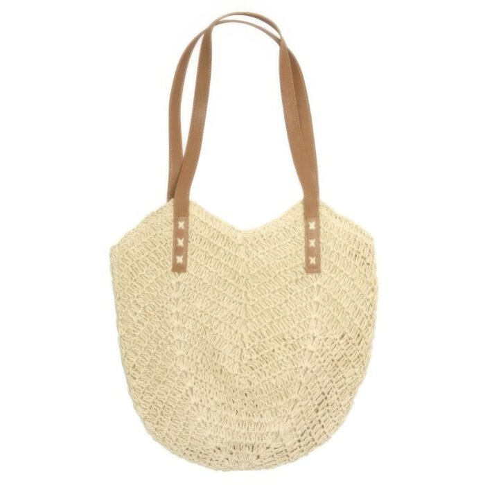 Straw Woven Shoulder Bag - Image 1