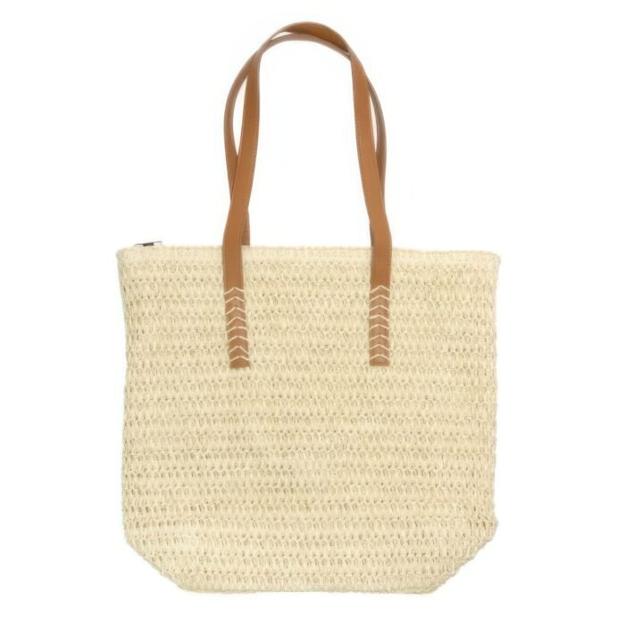 Straw Woven Shoulder Bag - Image 1