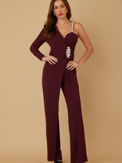 Jumpsuit for Wedding – Jewel One Strap Shoulder Design