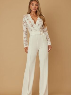 Lace Crochet Long Sleeve Jumpsuit Lace Crochet Long Sleeve Jumpsuit
