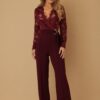 Jumpsuit for Wedding Guest – Lace Crochet Long Sleeve