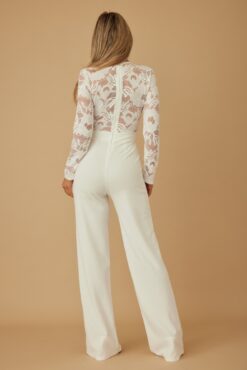 Lace Crochet Long Sleeve Jumpsuit