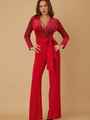 Velvet Top Fashion Jumpsuit Velvet Top Fashion Jumpsuit