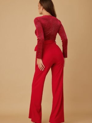 Velvet Top Fashion Jumpsuit Velvet Top Fashion Jumpsuit
