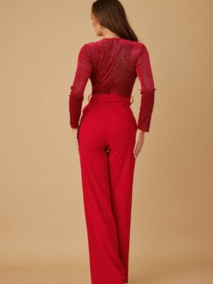 Velvet Top Fashion Jumpsuit Velvet Top Fashion Jumpsuit