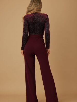 Velvet Top Fashion Jumpsuit Velvet Top Fashion Jumpsuit