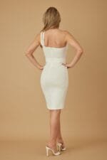 Double Cut Strap Midi Dress