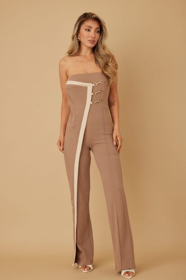 Flap Strapless Chain Jumpsuit