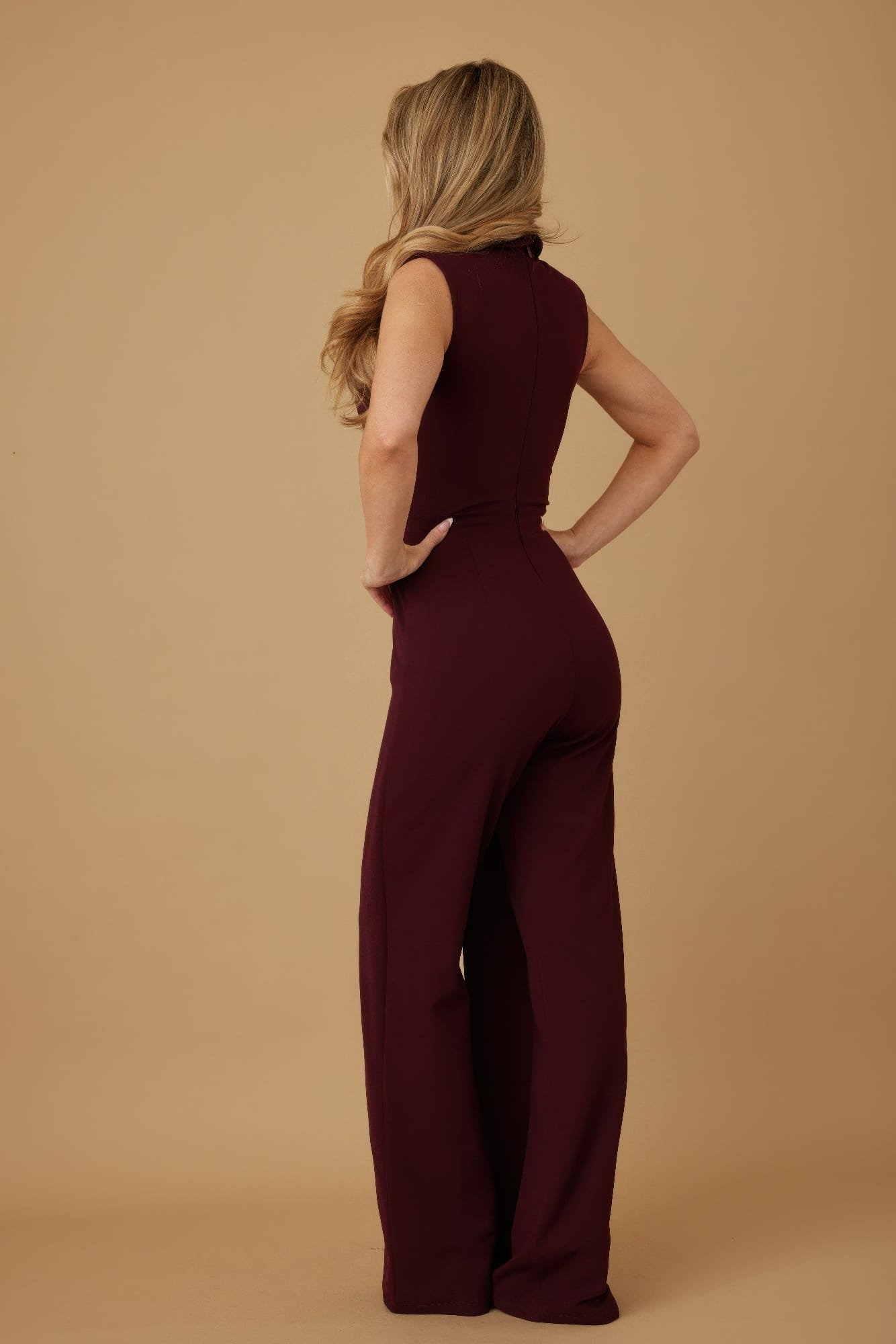 open flap with metal shank button jumpsuit