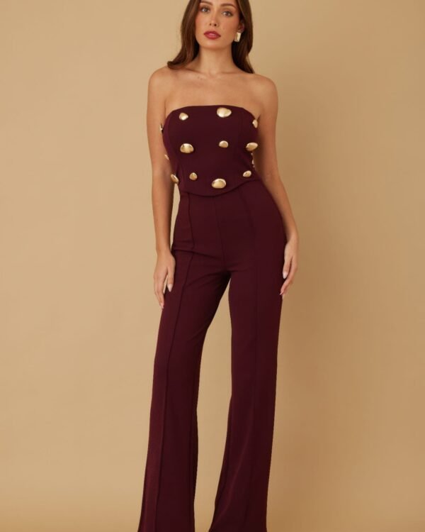 Multi Flat Mirror Stone Jumpsuit