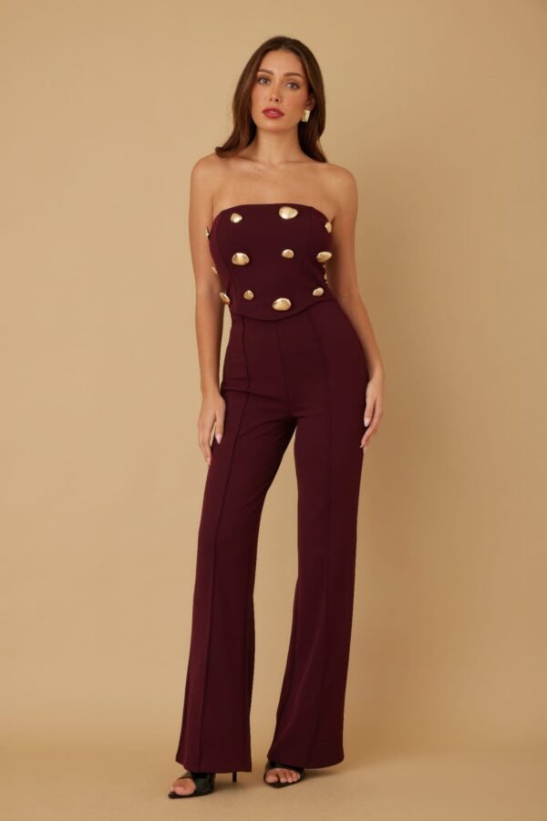 Multi Flat Mirror Stone Jumpsuit