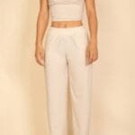 Wide Leg Pants Set – Spaghetti Strap Bralette Two-Piece Outfit