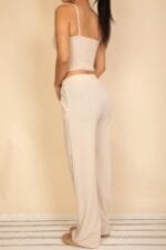 Spaghetti Strap Bralette Top & Wide Leg Pants Set