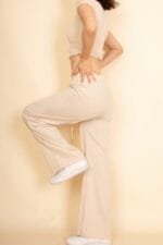 2-piece Crop Tee & Wide Leg Lounge Pants Set