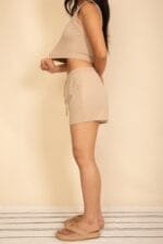 Cotton French Terry Crop Top & Shorts Set