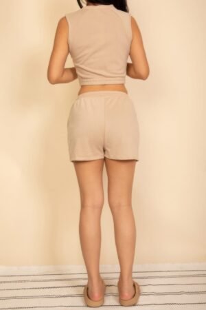 Cotton French Terry Crop Top & Shorts Set Cotton French Terry Crop Top & Shorts Set