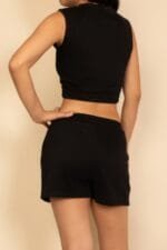 Cotton French Terry Crop Top & Shorts Set