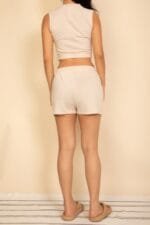 Cotton French Terry Crop Top & Shorts Set