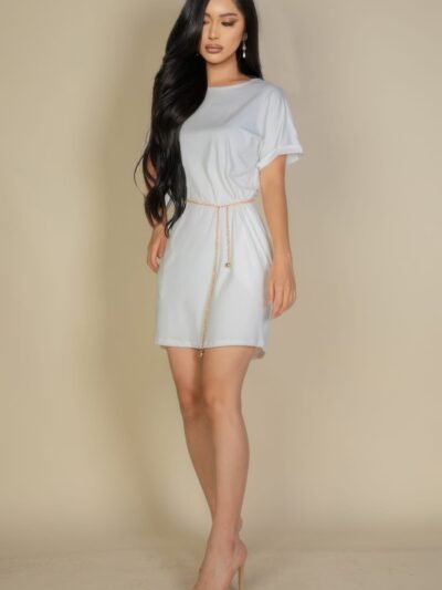 Side Pocket Double Folded Mini Dress Side Pocket Double Folded Mini Dress