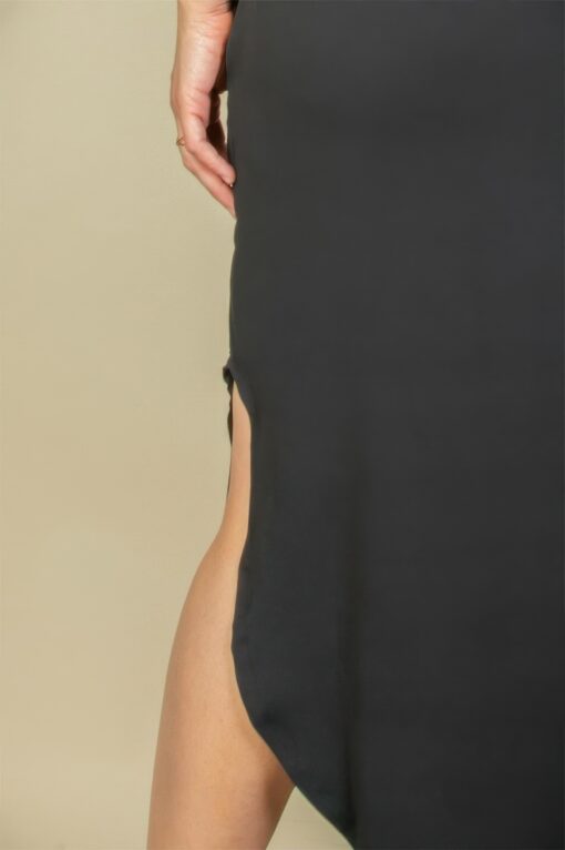 Plus Size Hidden Pocket Batwing Sleeve V Neck Long Dress - Image 3