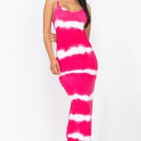 Stripe Tie dye Maxi Dress