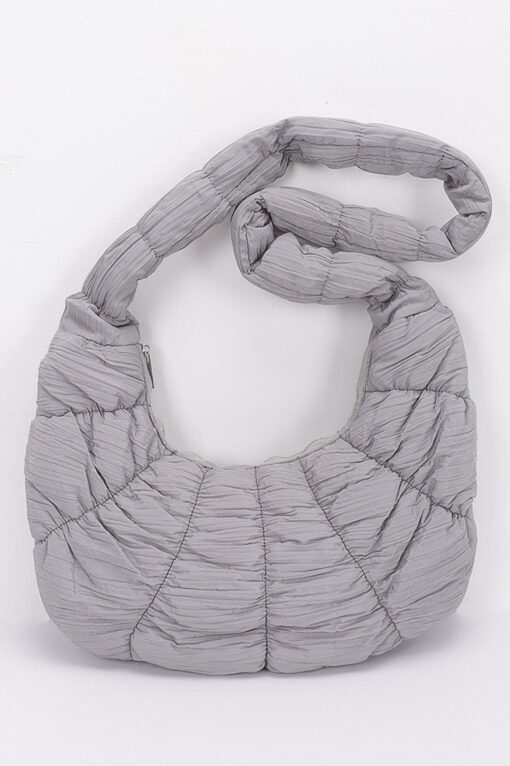 Quilted Nylon Padded Crossbody Bag - Image 5