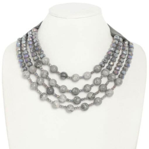 Multi-strand Wood Bead Necklace – Natural Bead Jewelry
