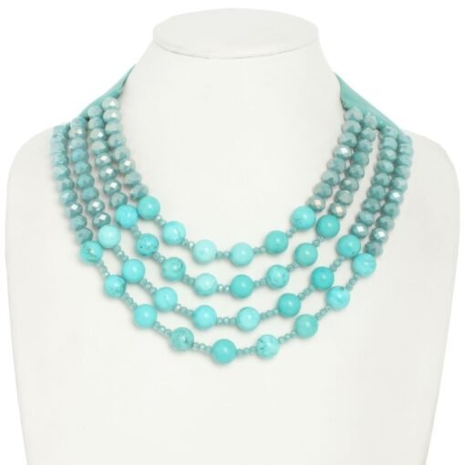 Multi-strand Wood Bead Necklace – Natural Bead Jewelry