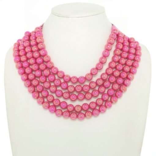 Multi-strand Metallic Necklace Beads