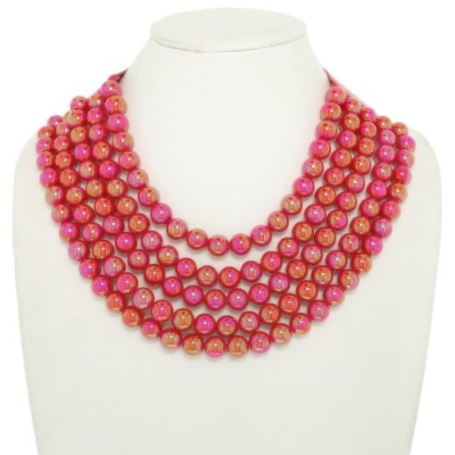 Multi-strand Metallic Necklace Beads
