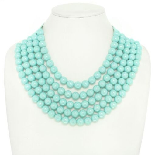 Multi-strand Metallic Necklace Beads