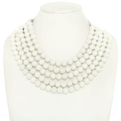 Multi-strand Metallic Necklace Beads