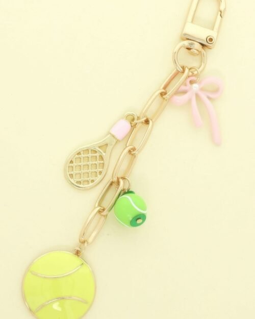 Tennis Theme Bag Charm Chain