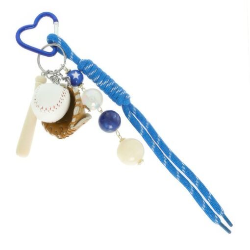 Baseball Theme Paracord Bag Charm