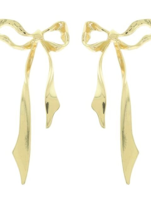 Polished Finish Bow Earrings