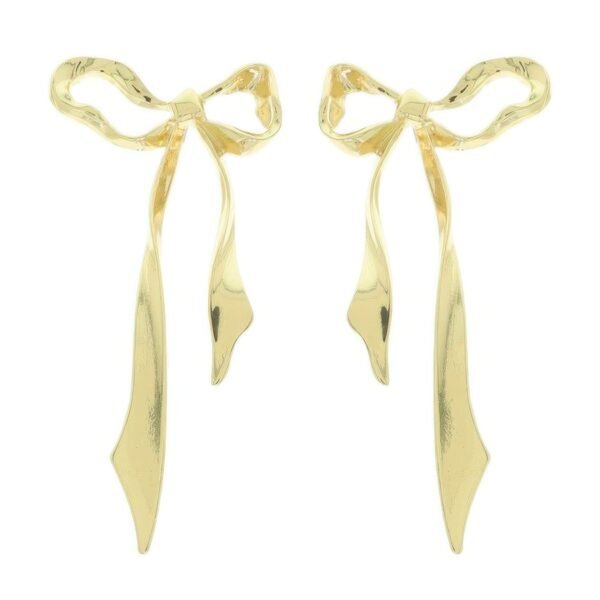 Polished Finish Bow Earrings